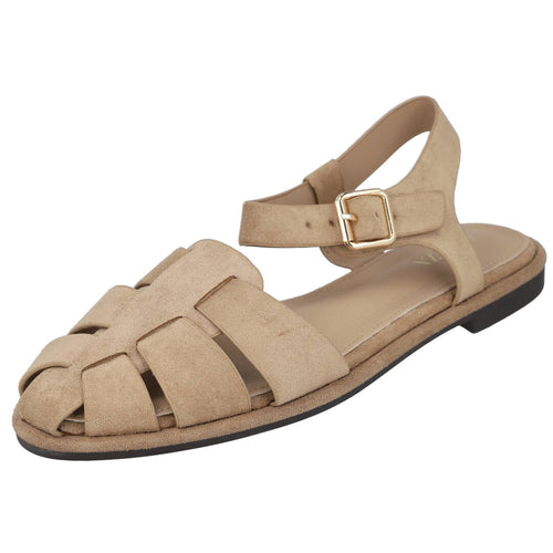 Pink Desert P119 Sandalia plana beige Mujer