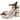 Sandalia beige L&R SHOES de plataforma y cuña alta estilo espadrille con tiras de ante - © Calzados Modesto®