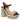 Sandalia L&R SHOES beige de cuña alta con plataforma trenzada y tira de tobillo - © Calzados Modesto®