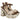 Sandalias L&R SHOES beige y marrón de plataforma trenzada con tira al tobillo - © Calzados Modesto®