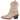 Botín Pink Desert DH4018 beige mujer, vista lateral de perfil, detalle bordado, tacón alto - © Calzados Modesto®