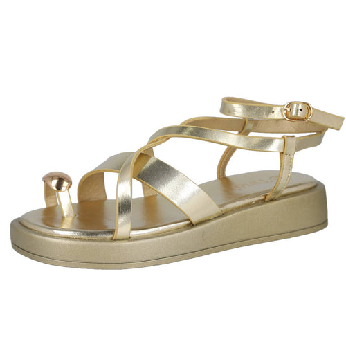 Pink Desert 6382 Sandalias planas Oro Mujer