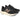 Par de zapatillas New Balance WARISIK4 negras mujer, detalle leopardo en el logo N - © Calzados Modesto®