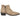 Botín beige Pink Desert de mujer mostrado desde el lado interior con cremallera lateral y tacón - © Calzados Modesto®