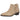 Botín beige de mujer Pink Desert en vista exterior lateral con detalles de ojales metálicos - © Calzados Modesto®