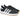 Par de zapatillas deportivas Adidas negras para hombre, mostrando el diseño de las tres franjas blancas - © Calzados Modesto®