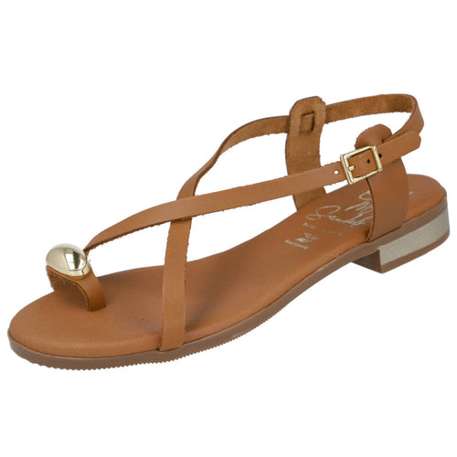 Oh! My Sandals 5863 Sandalias Planas Marrones para Mujer