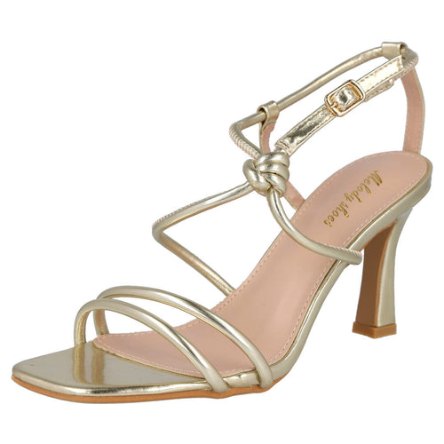 Pink Desert MY10074-4 Sandalia tacón Oro para Mujer