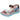 Detalle de las sandalias planas L&R Shoes MDVS23172 para mujer: tiras textiles, suela bicolor y marc - © Calzados Modesto®
