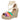 Cuña mujer L&R SHOES 3106l lila vista frontal con tiras cruzadas y cordones - © Calzados Modesto®