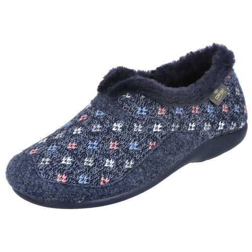 Calzaram MD50327 Zapatillas de Casa Azul Marino para Mujer