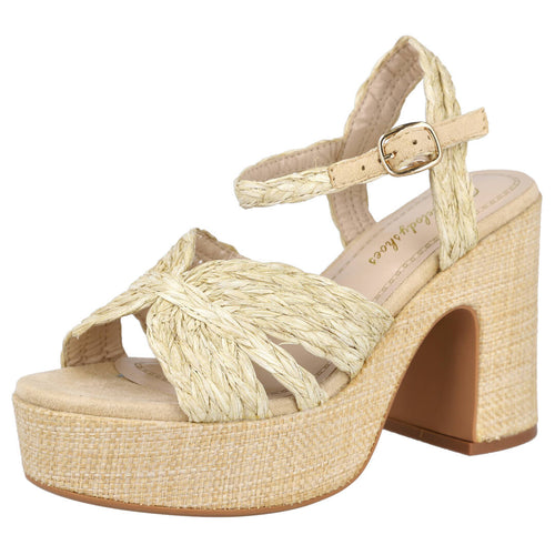 Pink Desert 509 Sandalias de Tacón Beige para Mujer