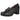 Zapato mocasín PITILLOS de mujer en piel negra con adorno metálico y tacón cuadrado - © Calzados Modesto®