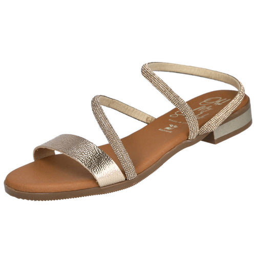 Oh! My Sandals 5861 Sandalias Planas Doradas para Mujer