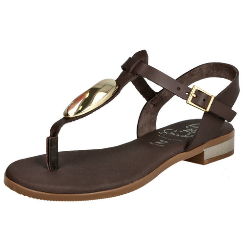 Oh! My Sandals 5864 Marrón Sandalias planas Mujer