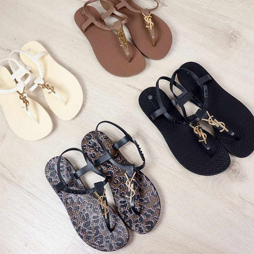 L&r shoes MDA-16 Marron Sandalias planas Mujer