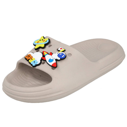 L&R Shoes SB9239 Chanclas beige para niño