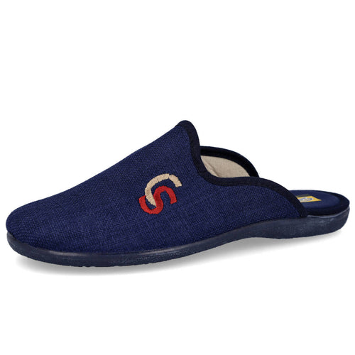 L&R SHOES 754 Zapatillas de Casa Azul Marino para Hombre