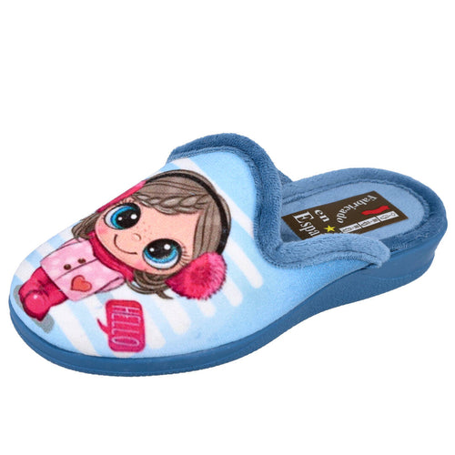 Andrea Ruiz 220/23 Zapatillas de Casa Azules para Niña