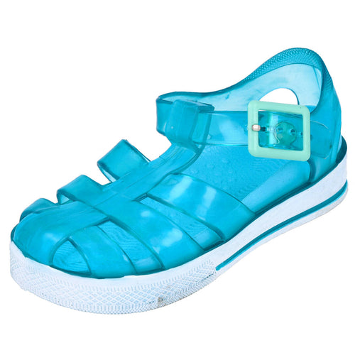 L&R SHOES 0158 Sandalias transparentes celestes para Niño