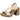 Bubble Bobble BL2620-4 sandalias beige mujer tacón plataforma, hebilla efecto mimbre, vista frontal - © Calzados Modesto®