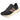 Zapatilla deportiva New Balance WARISIK4 negra mujer, vista frontal con logo leopardo - © Calzados Modesto®