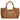 Bolso shopper shopper PINK DESERT JYL68074 marrón de piel calada con asas y forro interior textil - © Calzados Modesto®