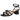 Sandalia L&R Shoes MDYZ23-95 negra de mujer, vista frontal con tiras finas y tacón cuadrado - © Calzados Modesto®