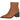 Botín camel de mujer Pink Desert en vista lateral exterior con puntera cuadrada - © Calzados Modesto®