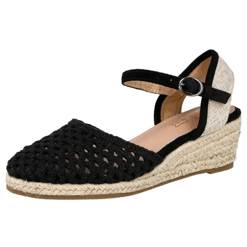 Bubble Bobble BL2623-1 Sandalias Cuña Negro Mujer