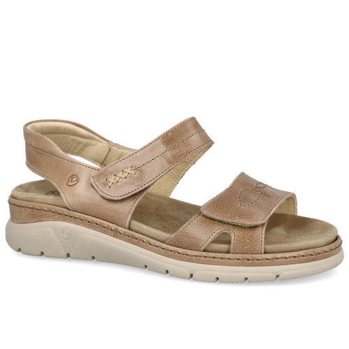 Suave by Leyland 3350 Sandalias Planas Camel para Mujer