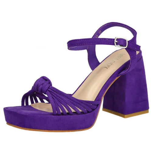 Pink Desert R-18 Sandalias de Tacón Moradas para Mujer