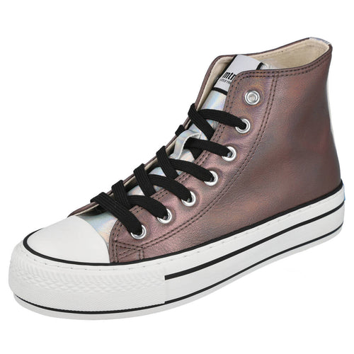 MTNG LO60172 Zapatillas de Lona Metalizadas Cobrizas para Mujer