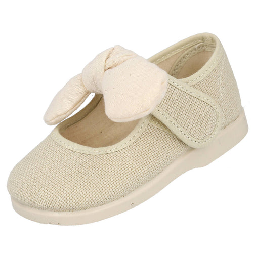 Bubble Bobble MD955 Zapatillas de Lona Beige para Niña