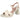 Sandalia tacón plataforma piel charol crema Pitillos MD11223 © Calzados Modesto®