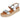 Sandalia cuña piel blanca plata esparto OH! MY SANDALS 6024 © Calzados Modesto®