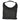 Bolso hobo negro mujer Pink Desert con tejido cuadriculado, vista frontal - © Calzados Modesto®