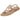 Sandalia plana beige con tiras decorativas y suela de corcho mujer © Calzados Modesto®