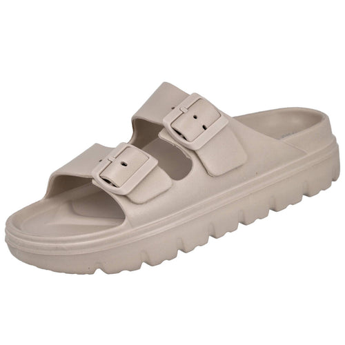 L&R SHOES MDFX2Q48 Chanclas de Pala Taupe para Mujer