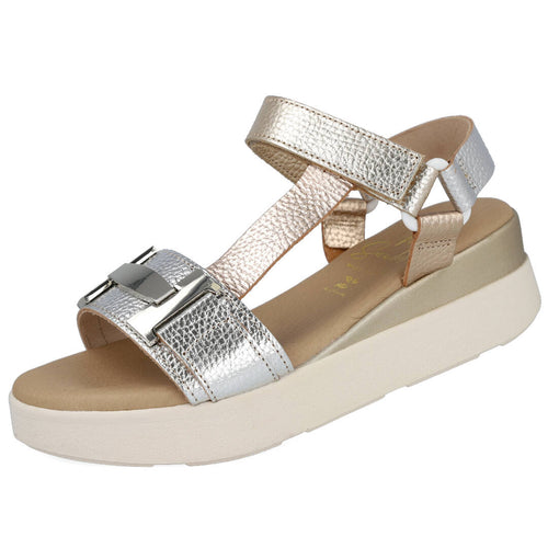 Oh! My Sandals 5961 Champagne Sandalias planas Mujer