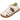 Cangrejera infantil piel marfil perforada Titanitos con velcro © Calzados Modesto®