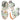 Sandalia plataforma Anekke verde y plata con estampado mujer MD40371-771 © Calzados Modesto®