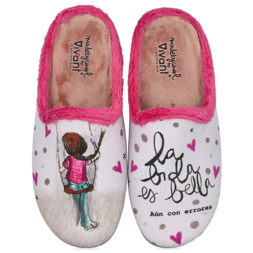 Vivant V-OH-C252006 Zapatillas de casa Blancas para Mujer