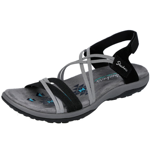 Skechers AL163112 Sandalia plana Negra Mujer