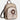 Mochila Anekke beige mujer con estampado frontal de chica y paisaje urbano - © Calzados Modesto®