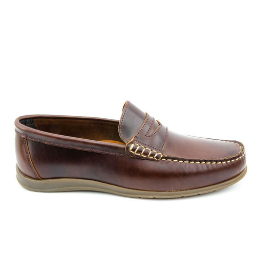 L&R SHOES 526 Mocasines Marrones para Hombre