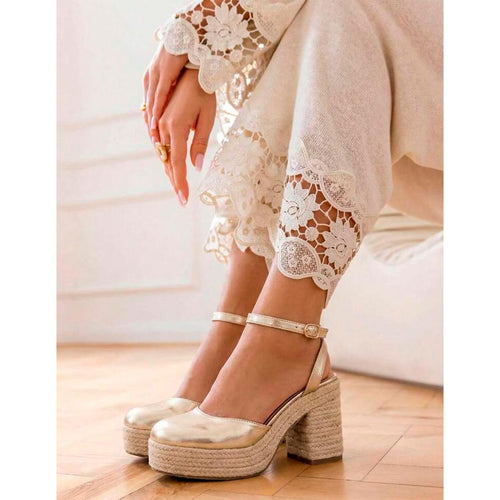 Bubble Bobble MD6106 Alpargatas Doradas para Mujer