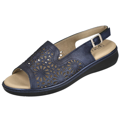 Pitillos MD5593 Sandalias Planas Azul Marino para Mujer