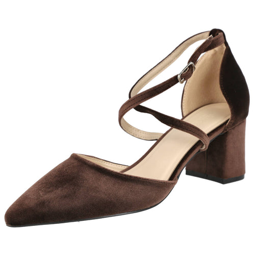 Pink Desert HH-3A042 Marron Sandalia de tacón para Mujer