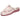 Vista lateral y frontal zapatilla rosa mujer Pink Desert con estampado de leopardo - © Calzados Modesto®